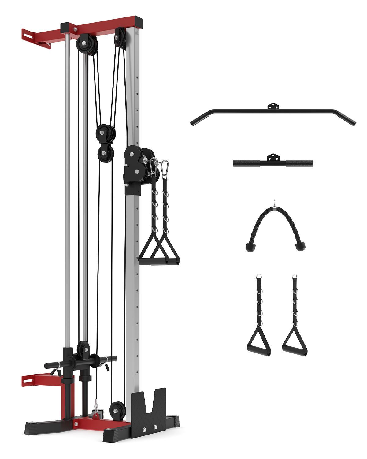 Lat Pulldown Cable - Dual Pulley Wall Mounted Cable Machine