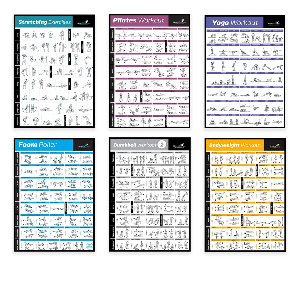 Body Exercise Training Chart W - đánh giá và giá Home Gym Yoga