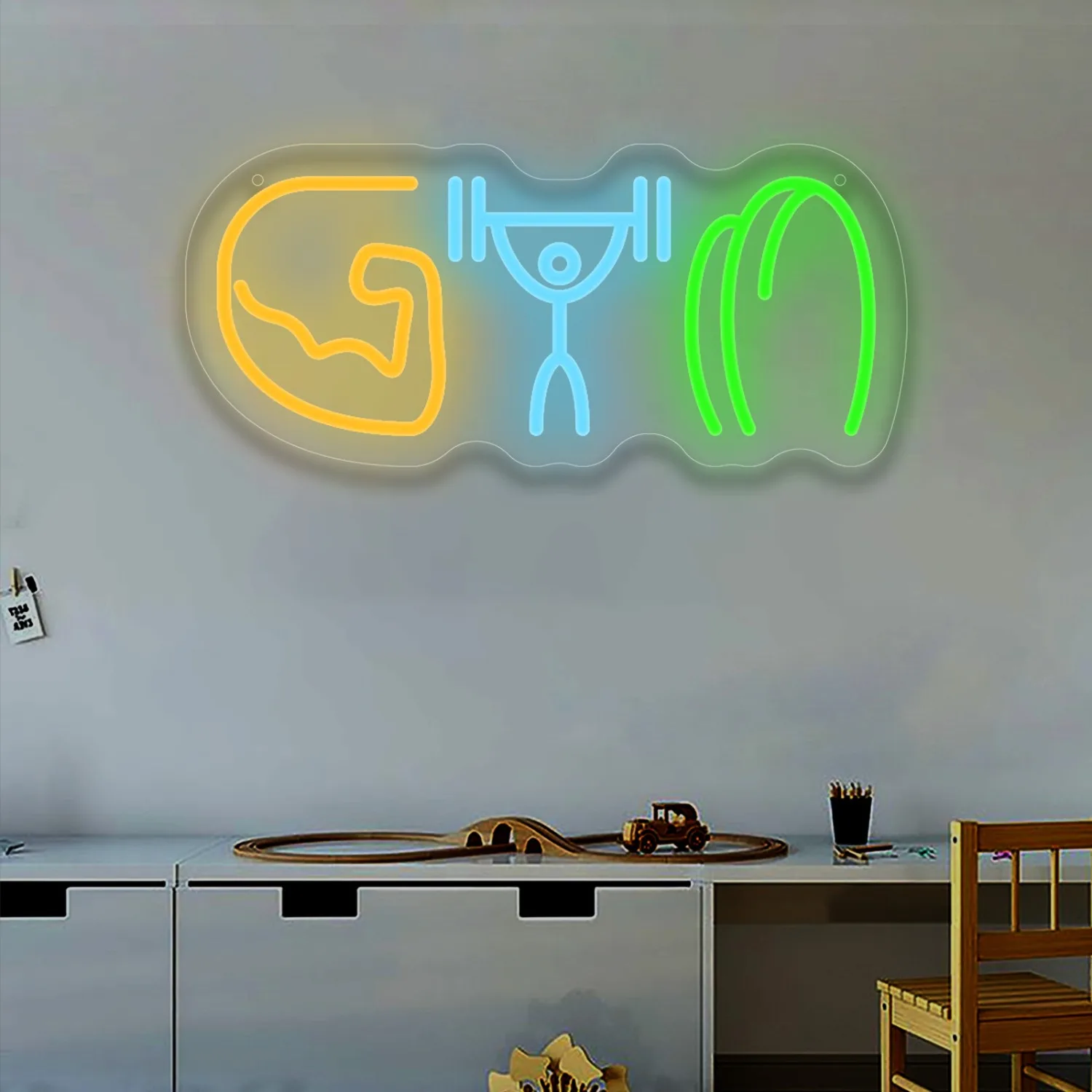 Gym Neon Sign Weightlifting Mu - đánh giá và giá Home Gym Neon Sign